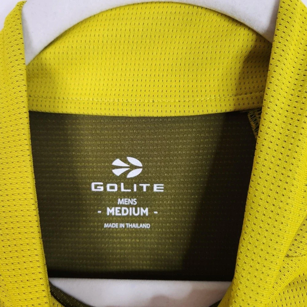 GOLITE Replay 1/4 Zip Pullover Mens Medium Yellow Long Sleeve Performance Top